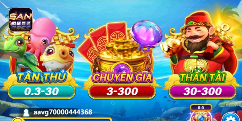 Cách chơi game săn cá thần tài tại Sanclub khá đơn giản